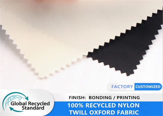 Daur Ulang Twill Nylon Bonding Backpack Luggage Waterproof Eco Fabric